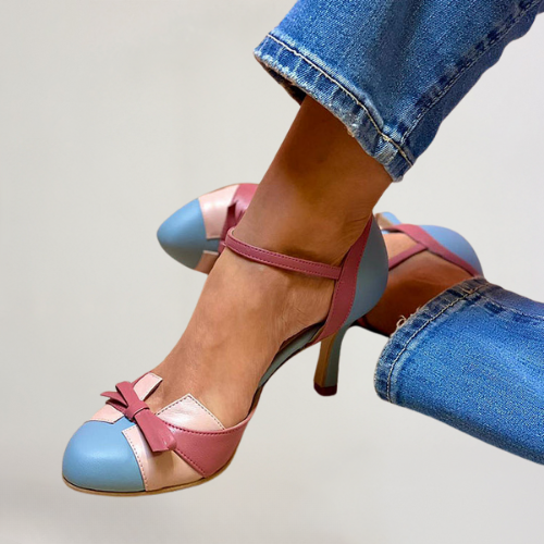 Åsdís | Pastellfarget pumps med sløyfedetalj