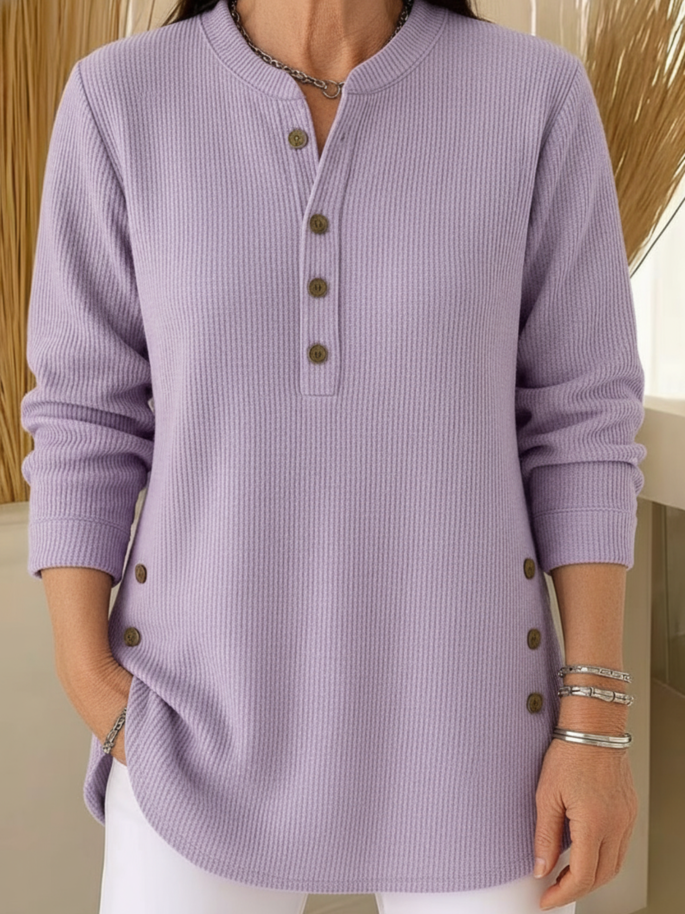 Élise™ – Enkel langermet strikket genser