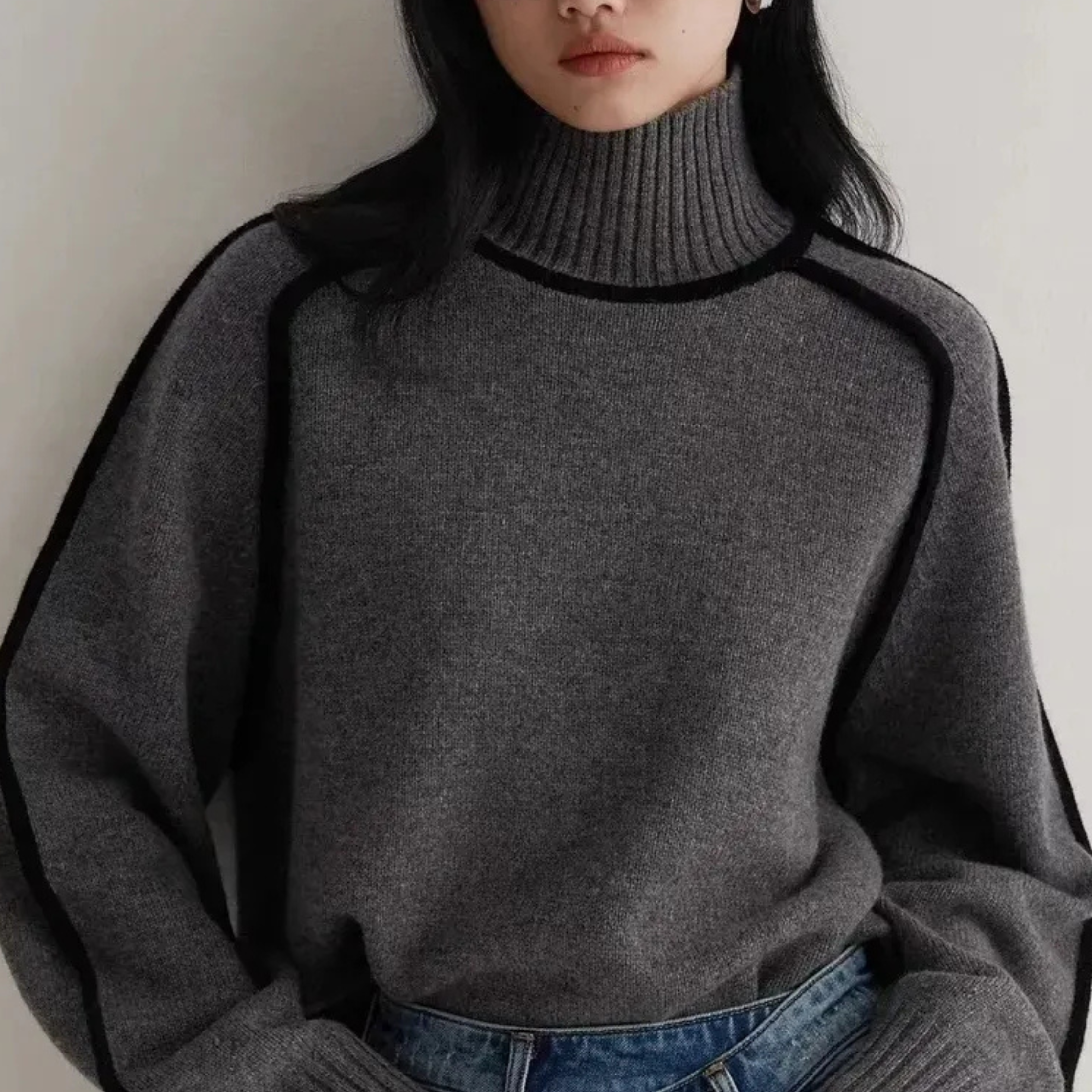 Frida | Elegant Høyhalset Genser