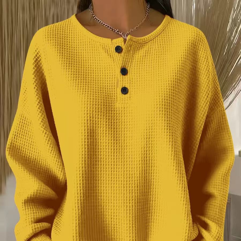 Sofie | Elegant Vaffelstrikket Topp