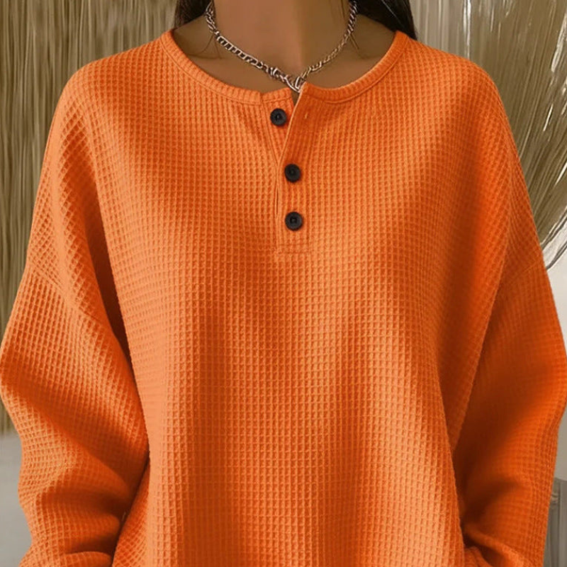 Sofie | Elegant Vaffelstrikket Topp