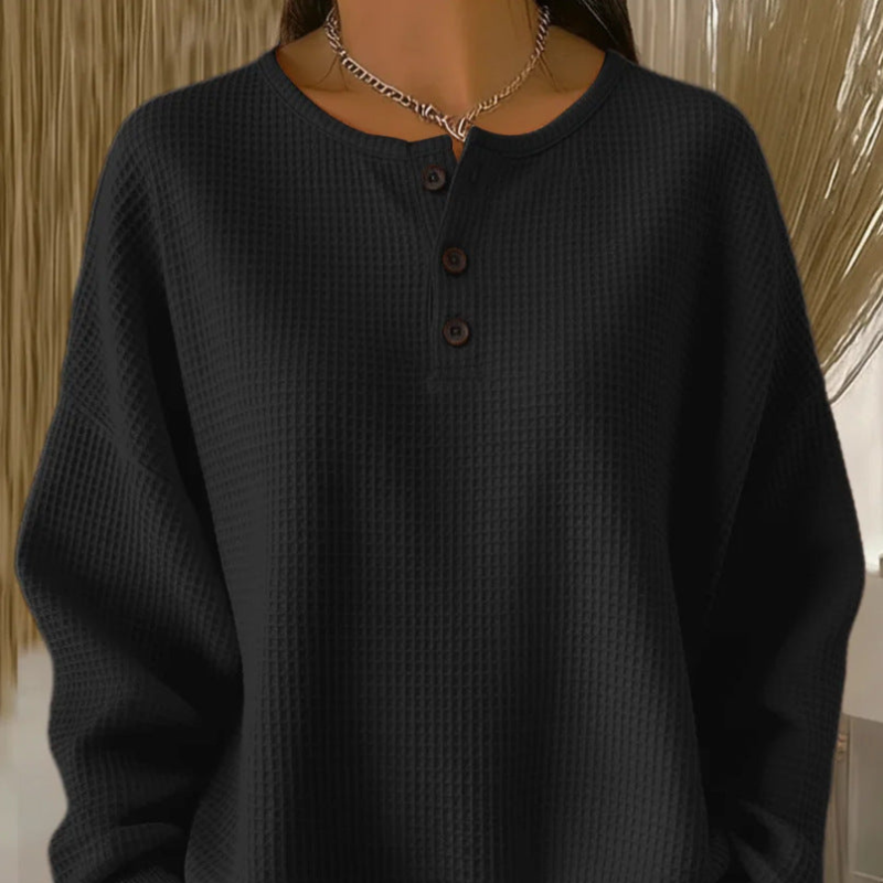 Sofie | Elegant Vaffelstrikket Topp