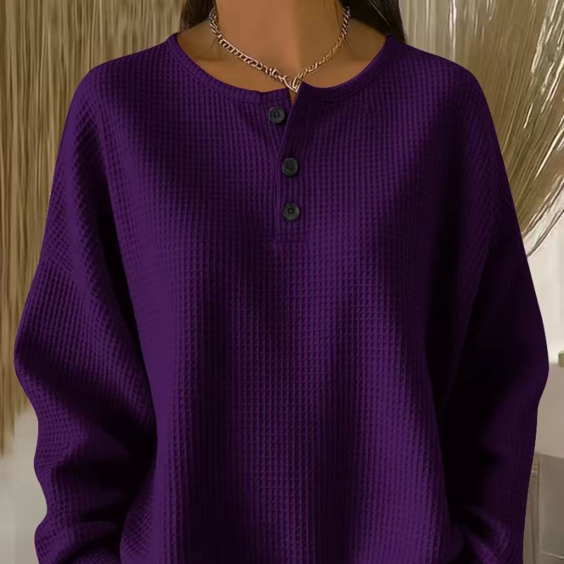 Sofie | Elegant Vaffelstrikket Topp