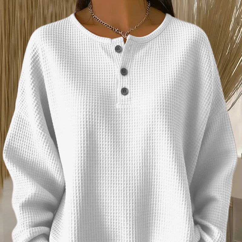 Sofie | Elegant Vaffelstrikket Topp