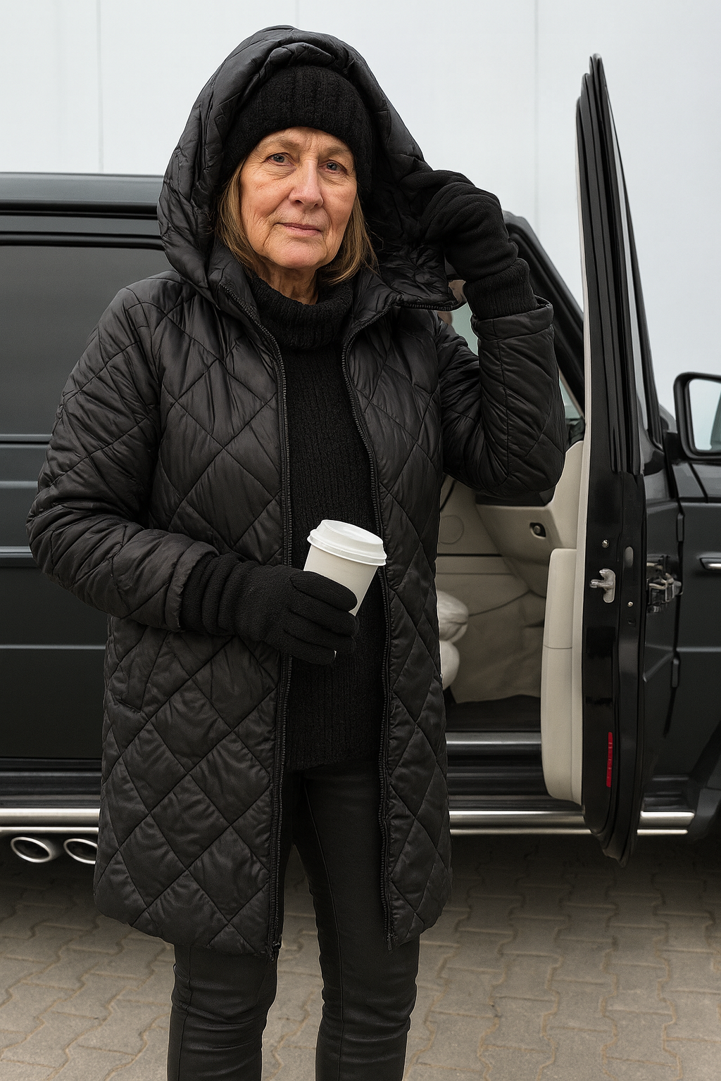 Bogna | Varm og elegant vattert jakke med hette