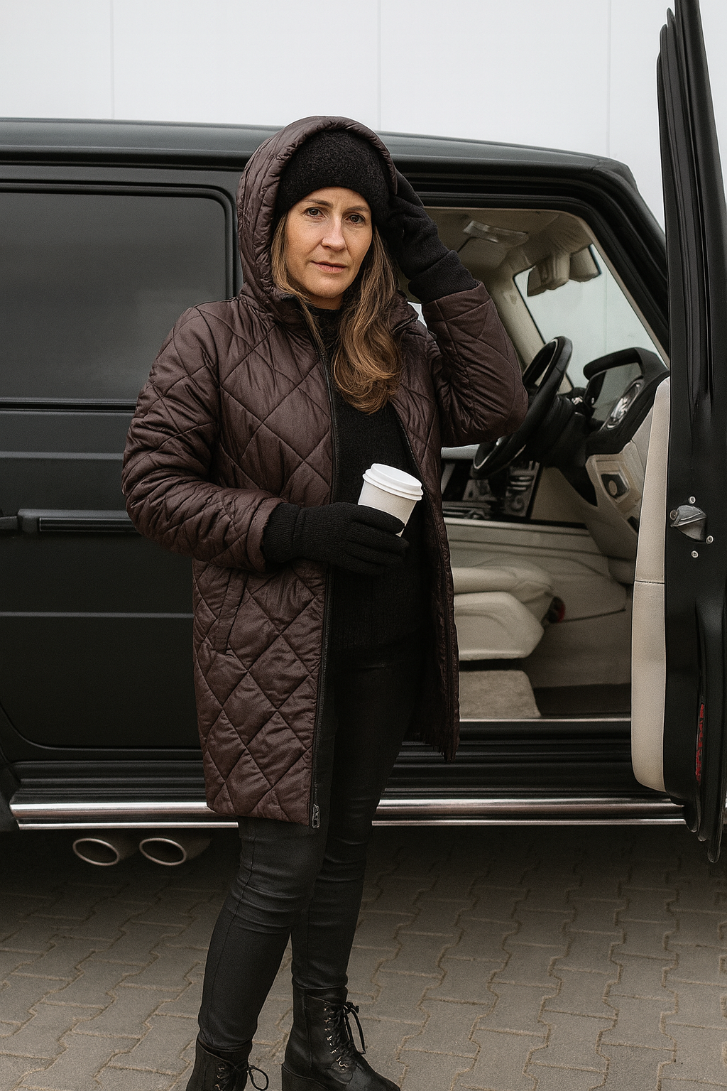 Bogna | Varm og elegant vattert jakke med hette