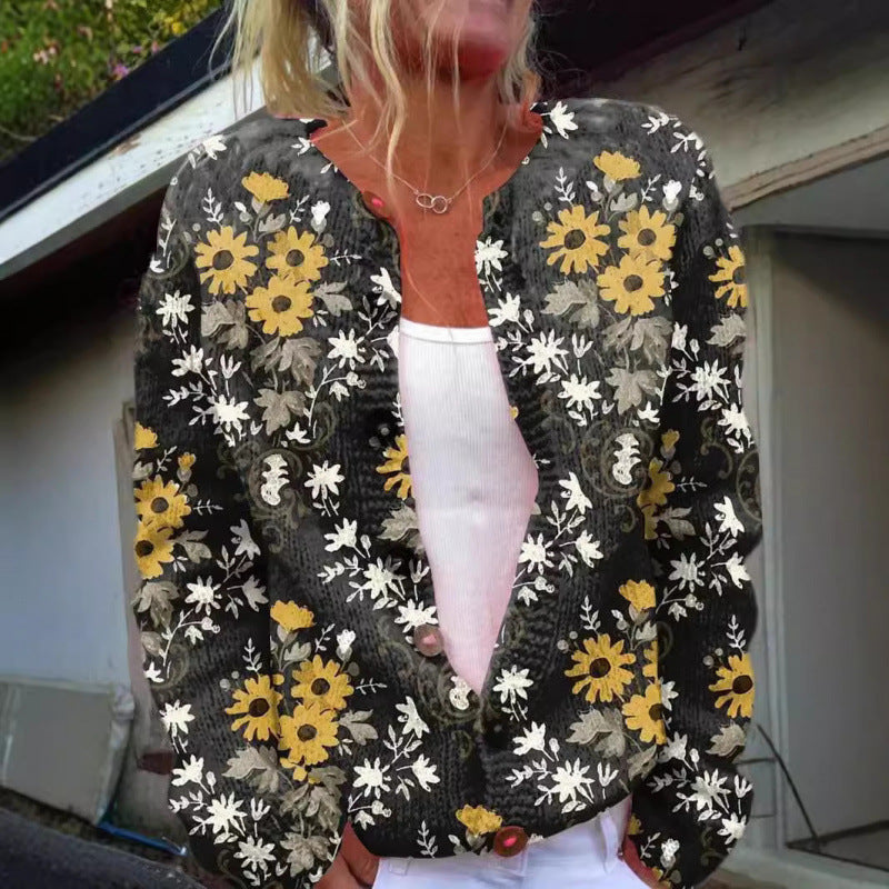 Hanna | Lett cardigan med blomsterprint